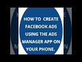 How to Create Facebook Ads using the Ads Manager App