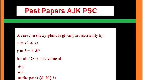 A curve in the xy-plane is given parametrically by x = t^2 + 2t y = 3t^4 + 4t^3 for all t.