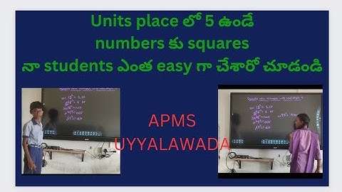 squares of the numbers with unit digit