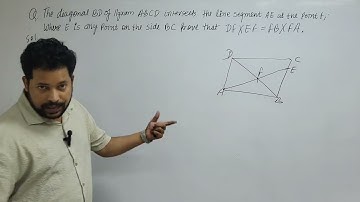 the diagonal bd of a parallelogram abcd intersects ae at the point f where e is any point on side bc