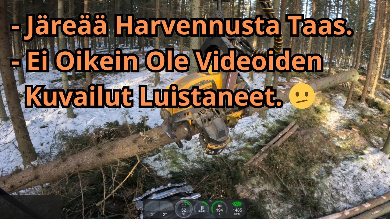 Komeata Kuusikko Harvennusta. Kuvaukset Eivät Meinanneet Onnistua. VR131 Ponsse Scorpion K H7 AC FC