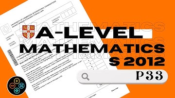 A Level Pure Mathematics June 2012 Paper 33 9709/33