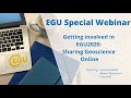 Egu webinars  getting involved with egu2020 sharing geoscience online