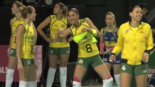 Jaqueline Carvalho, Fanny Pose Before A Match With Her Teammate