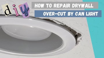 How To Repair Drywall Over-Cut Around Ceiling Can Lights. #drywallrepair #canlight #diy #howto #pump