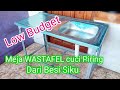 CARA MEMBUAT MEJA WASTAFEL CUCI PIRING DARI BESI SIKU LOBANG