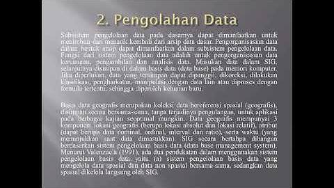 Penjelasan Materi Data Input dan Output - SISTEM INFORMASI GEOGRAFIS