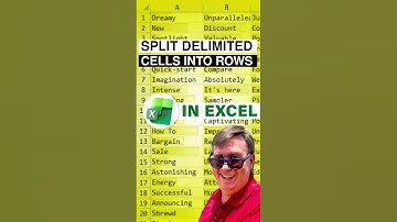 Excel - Gescheiden gegevens in een cel splitsen in rijen