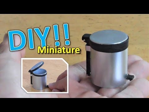 Diy Miniature Pedal Wastebasket Actually Works ミニ ゴミ箱の作り方 Youtube