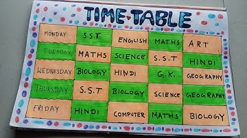 🩵 Time Table Page Design 💙 #trending #viralvideo #followformore #ytshorts #likeandsubscribe #art :)