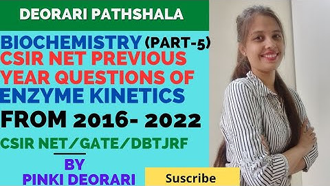 CSIR NET Previous year questions of Enzyme Kinetics (from 2016-2022) | Biochemistry (Part-5)