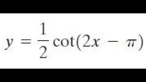 y = 1/2*cos(2x-pi) show at least two periods.