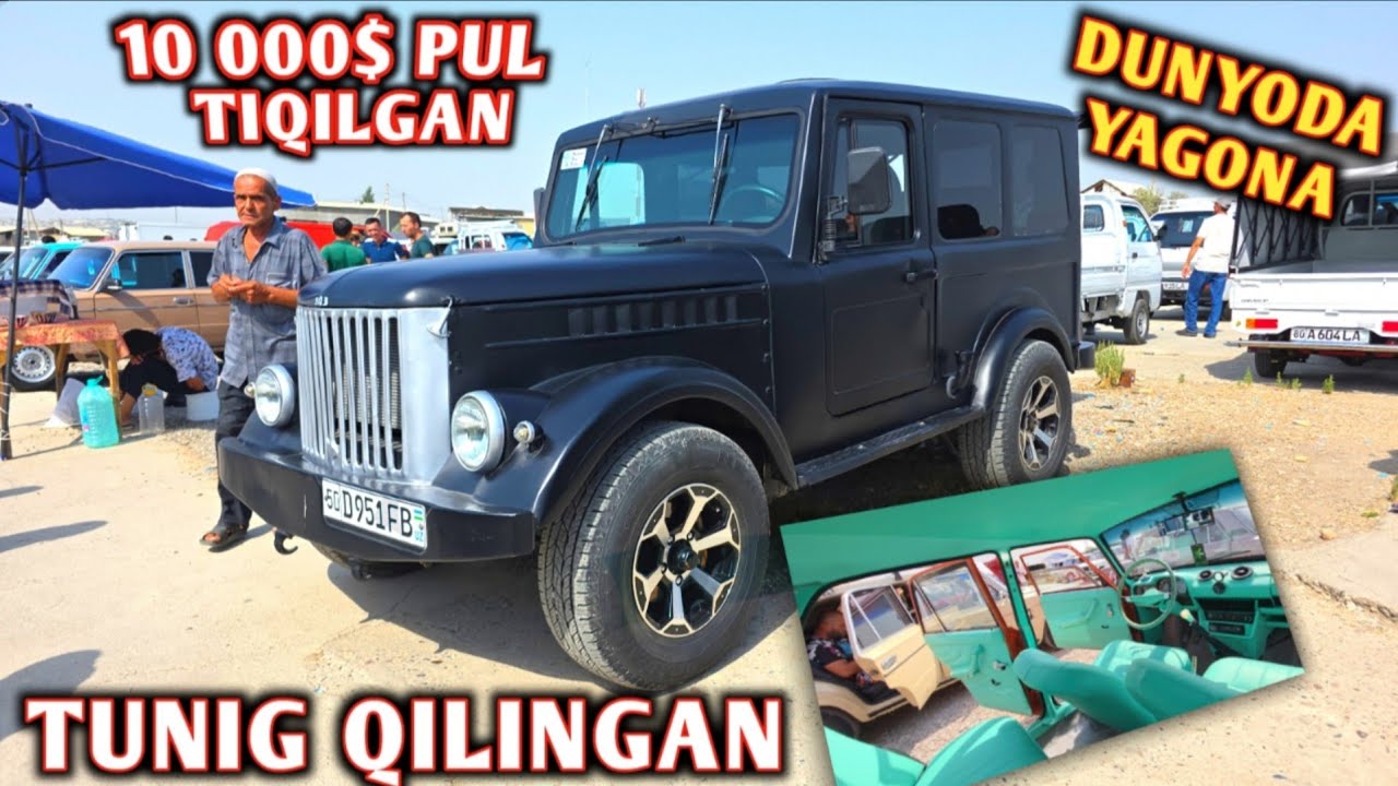 70 YOSHLI MOSHINADA KONDITSANER AVTOMAT KAROPKA.TUNING QILINGAN JIGULI GAZ 69 VAZ 2107 NARXLARI.