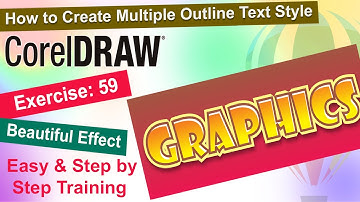 How to Create Multiple Outline Text Effect in Corel Draw Exercise No. 59 | YN Tutor