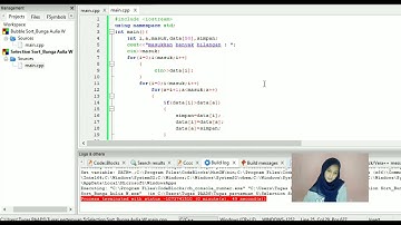 Membuat Program Bubble sort dan Selection sort C++
