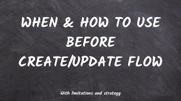 How and When to use Before Insert and Update Flows with Limitations