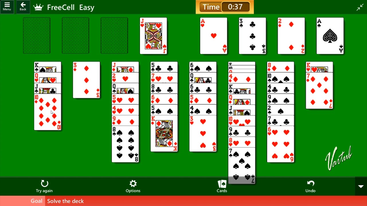 Retro 30th Anniversary | FreeCell #3 [Easy] Solve the deck - YouTube
