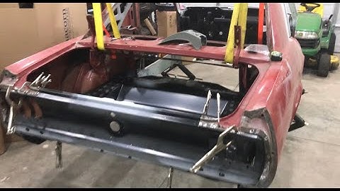 67 Mustang trunk floor with transition pan test fit - Part 16
