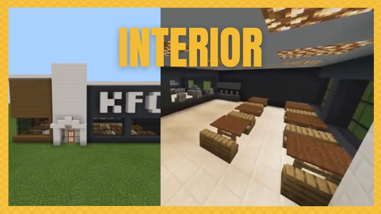 Kfc Minecraft Minecraft KFC Restaurant Part 1 Tutorial