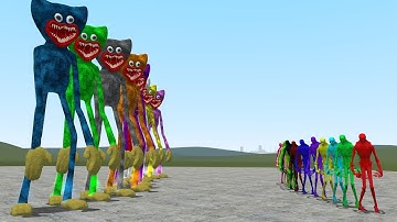 ALL COLORS OF THE SCP-096 VS HUGGY WUGGY!! Garrys Mod Sandbox