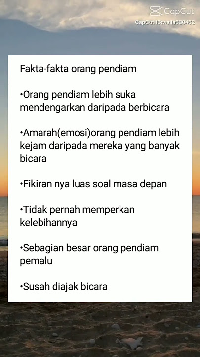 Fakta-fakta orang pendiam#shortsvideo #story