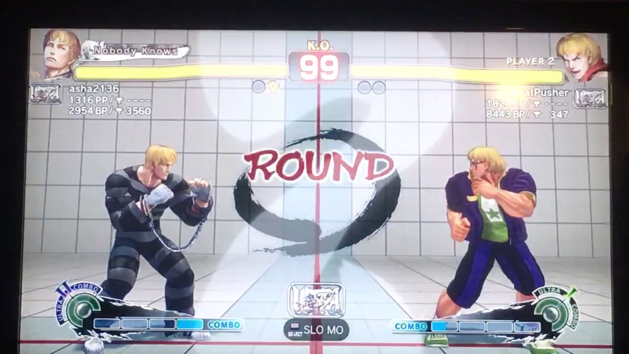 Ultra Street fighter 4 ranked battle Ken (Beatpusher) vs Cody (asha2136)
