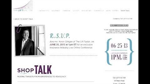 The Lift Factor eVoice Invitation for Online Conference - Sample