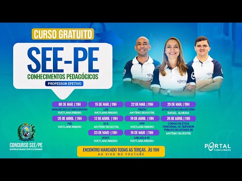 CONCURSO SEE/PERNAMBUCO - CONHECIMENTOS PEDAGÓGICOS