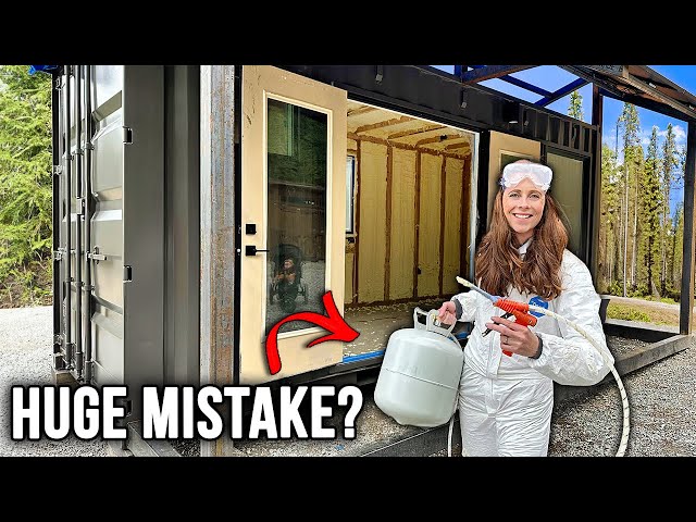 OFF-GRID A/C u0026 Spray Foam Insulation | Shipping Container House class=