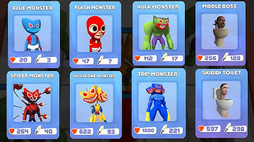 Merge Super Hero 3D : Blue Monster Fight ⭐ Merge Simulator Battles (P2)