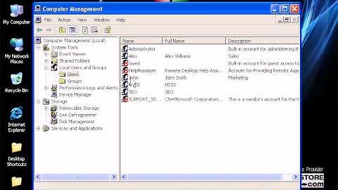 Managing Users And Groups In Windows XP