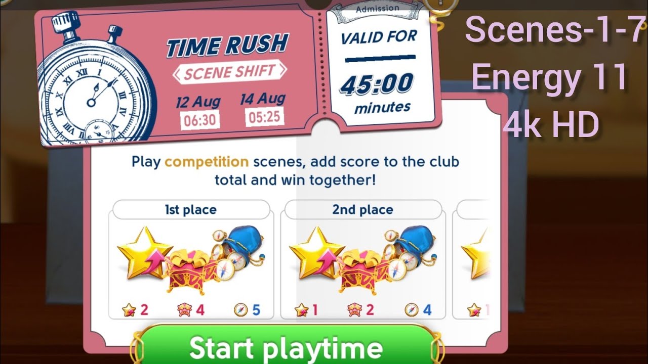 June's Journey Time Rush Today's Competition Scene Shift 12-14/Aug/25