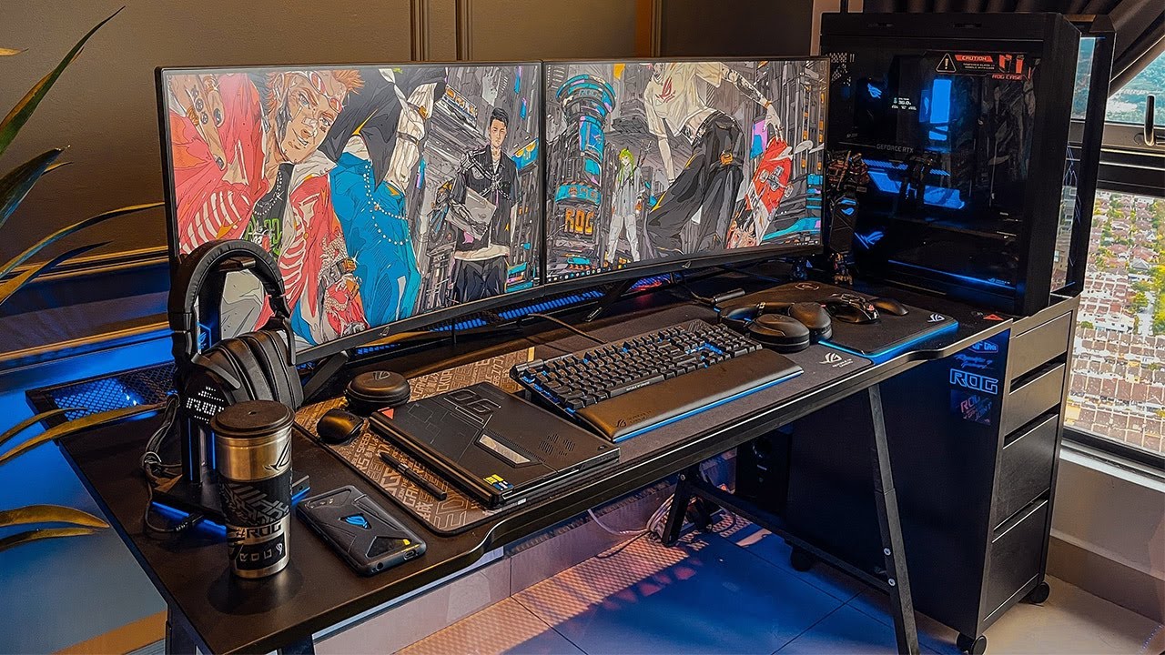 Asus Republic Of Gamers PC Setup Desk tour 2022 Pc Setup Malaysia YouTube