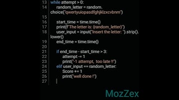 سويت لعبة كتابة الحرف باستخدام بايثون #coding #programming #code #python