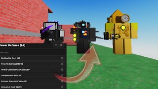 Roblox| UPD Camera Tower Defense Script 1.2