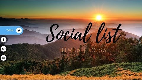 Social icon media buttons with amazing animation on hover using html & css