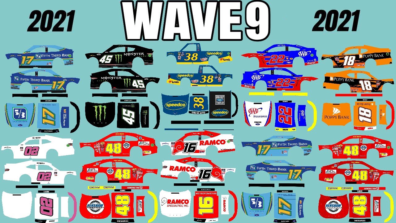 Nascar Templates 2021 Wave 9 YouTube