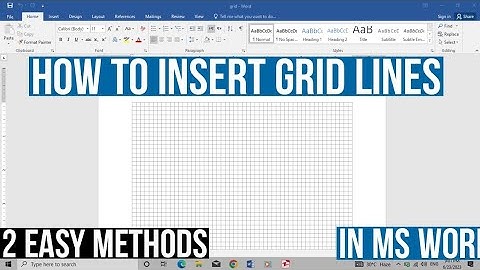 How To Insert Gridlines in MS Word | 2 Easiest Ways To Insert Grid Lines