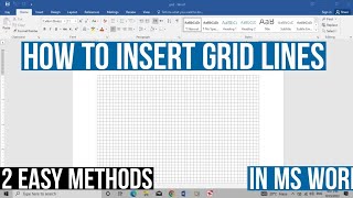 How To Insert Gridlines in MS Word | 2 Easiest Ways To Insert Grid Lines