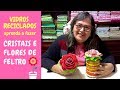 Como Reciclar Vidros e Criar Potinhos Decorados com Cristais e Flor de Feltro