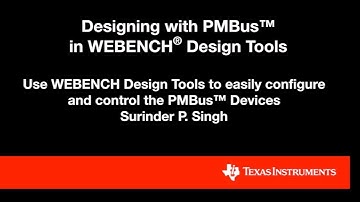 Design with PMBus in WEBENCH Design Tools
