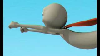 superman animation character made in blender 2.49