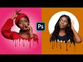 How to create the trendy dripping effect in photoshop  step by step w gyakie