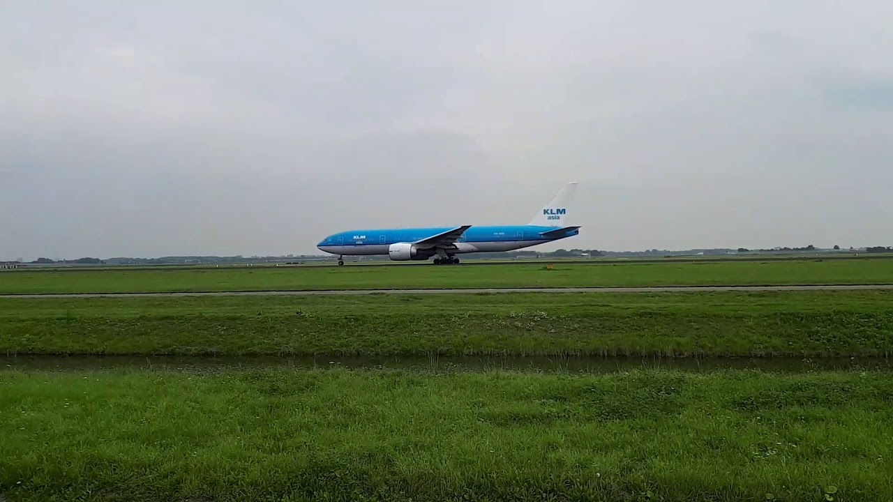 KLM ASIA B772 Opstijging vanaf Schiphol - YouTube