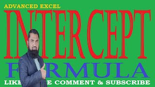 Intercept Function In Excel in Hindi | Intercept Function Excel | Intercept formula Excel | Tutorial