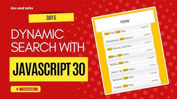 Make A Dynamic Search Box with Day 6 of #javascript30 | Dev and Talks #javascript  #coding