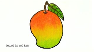 How to draw Mango🥭 Easy Mango drawing step by step 🥭 Mango drawing easily for beginner's