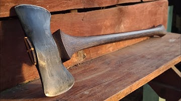 Axe restoration & Making a New Beautiful Handle From Palm Wood  | Woodworking