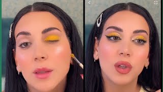 مكياج العيد : ميك اب لون اصفر | Eid makeup look