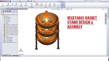 Solidworks tutorial - Vegetable Basket Stand with easy features